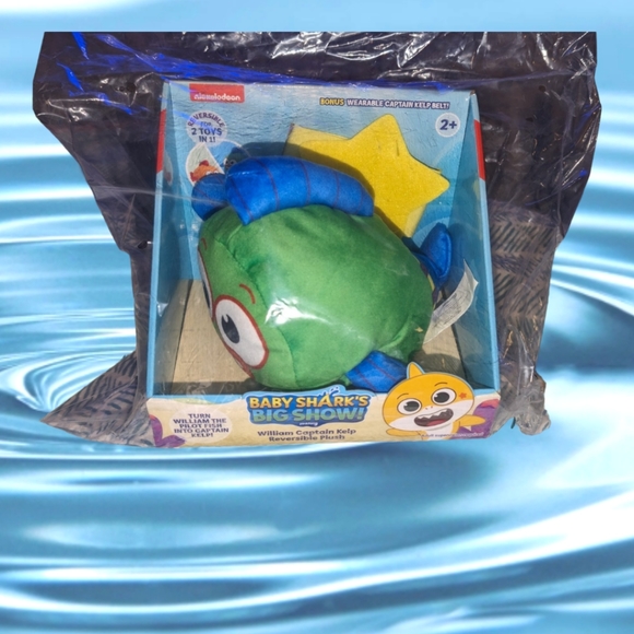 Baby Shark's Big Show! 2-in-1 Reversible Plush William & Captain Kelp - Picture 6 of 7